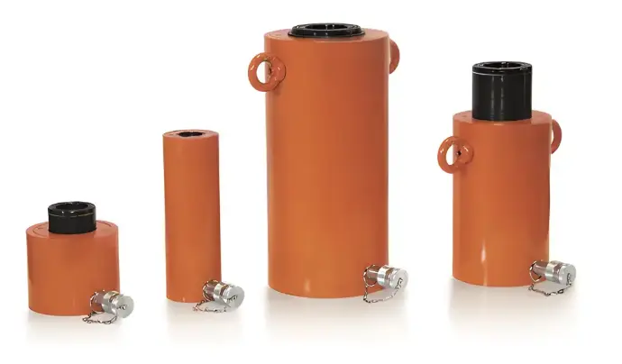 Light metal hollow piston cylinder with large diameter